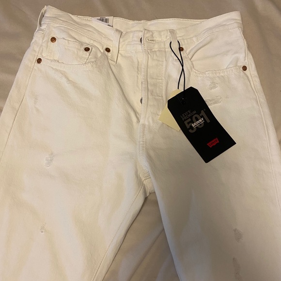 LEVI’S WHITE SKINNY JEANS - Picture 5 of 6